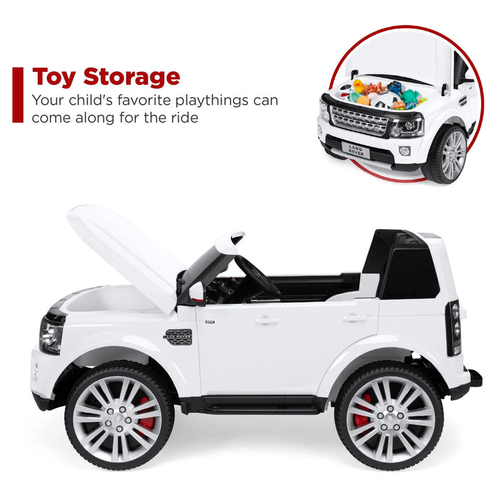 12V 3.7 MPH 2-Seater Licensed Land Rover Ride on Car Toy W/ Parent Remote Control - White