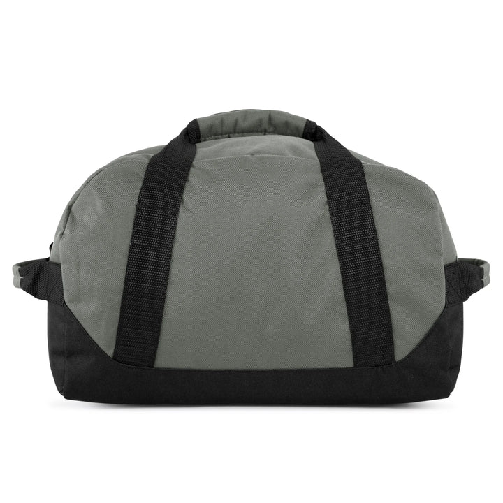 14" Small Duffel Bag Gym Duffle Two Tone in Gray with Shoulder Strap