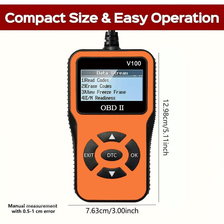 OBD2 Scanner, OBD2 Engine Fault Detector, Comprehensive Code Reader, Advanced Scan Tool for 1996+ Cars, Car Diagnostic Tool