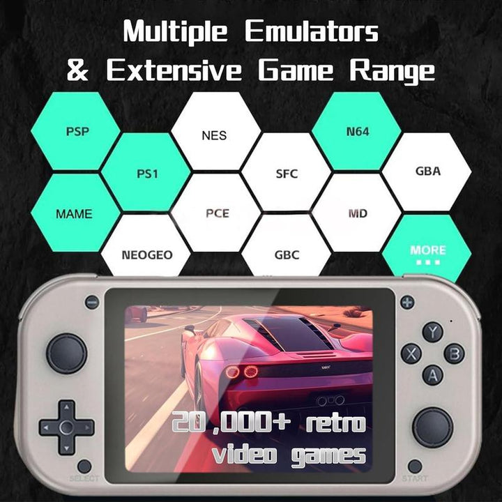 M17 Handheld Game Console, 4.3" IPS Screen Linux System Retro Game Player, Portable Rechargeable Game Console with 20000+ Classics Games, Gaming Products