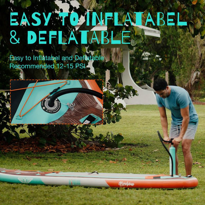 Niphean Inflatable Paddle Board with Balanced Wing Design and Durable SUP Accessories, 11’ Stable Inflatable Stand up Paddle Boards for Adults & Youth of All Skill Levels Inflatable Paddle