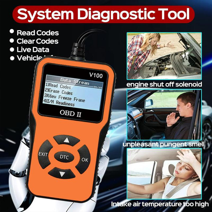 OBD2 Scanner, OBD2 Engine Fault Detector, Comprehensive Code Reader, Advanced Scan Tool for 1996+ Cars, Car Diagnostic Tool