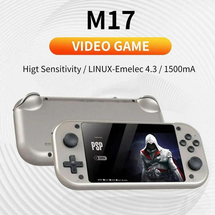 M17 Handheld Game Console, 4.3" IPS Screen Linux System Retro Game Player, Portable Rechargeable Game Console with 20000+ Classics Games, Gaming Products