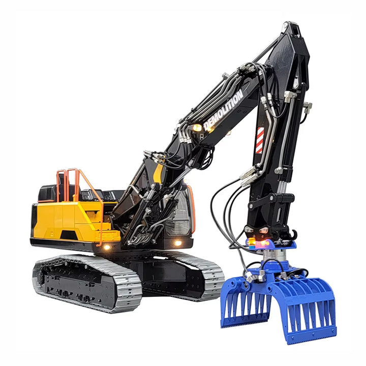 EC380 RC Excavator 1/14 Remote Control Hydraulic Excavator Three-Section Arm Crawler Excavator Metal Model Adult Remote Control