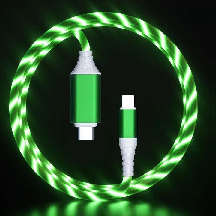 Light up Lightning Data Cable, Glowing Charging Cable, USB to Lightning Charge Cable Compatible with Apple Iphone