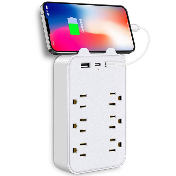 Smart Wall Outlet, Integrated Charging Socket Includes USB Ports & Regular Outlets, Portable & Convenient Charging Accessories for Home Office Travel