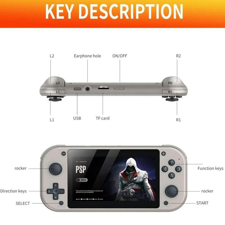 M17 Handheld Game Console, 4.3" IPS Screen Linux System Retro Game Player, Portable Rechargeable Game Console with 20000+ Classics Games, Gaming Products