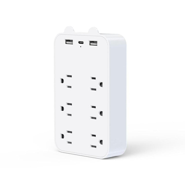 Smart Wall Outlet, Integrated Charging Socket Includes USB Ports & Regular Outlets, Portable & Convenient Charging Accessories for Home Office Travel