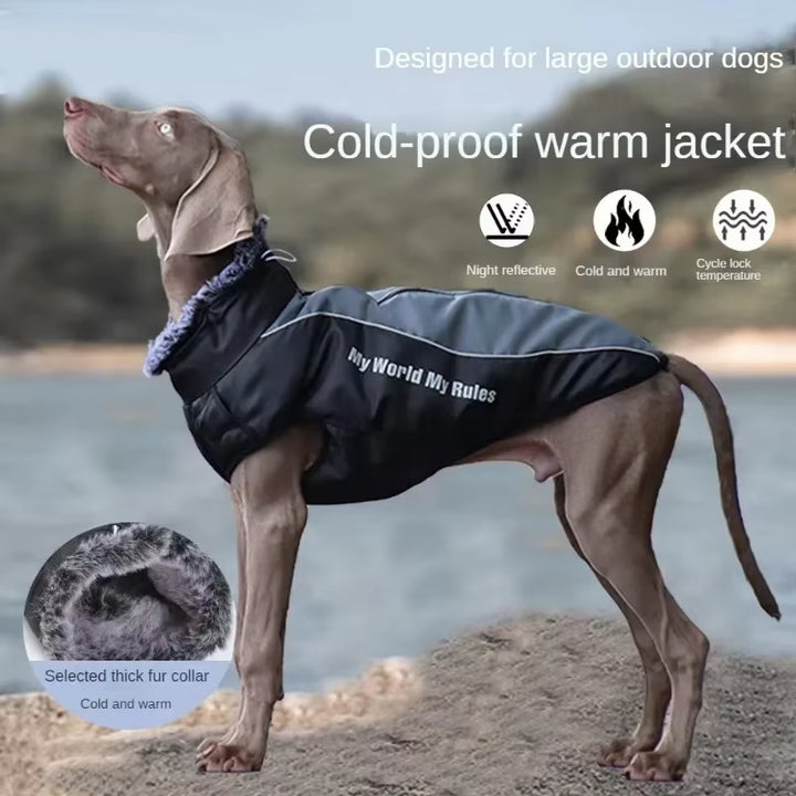 New Winter Pet Clothes, Waterproof and Reflective Big Dog Jacket, Warm Dog Jacket, Pet Clothing.