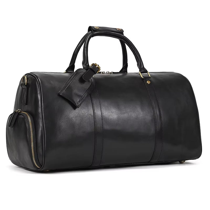 Vintage Genuine Leather Travel Luggage Bag for Man Leather Travel Bag Large Capacity Luggage Bags Male Weekend Handbag