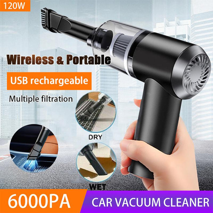 Cordless Portable Mini Car Vacuum Cleaner with Strong Suction for Wet&Dry Cleaning