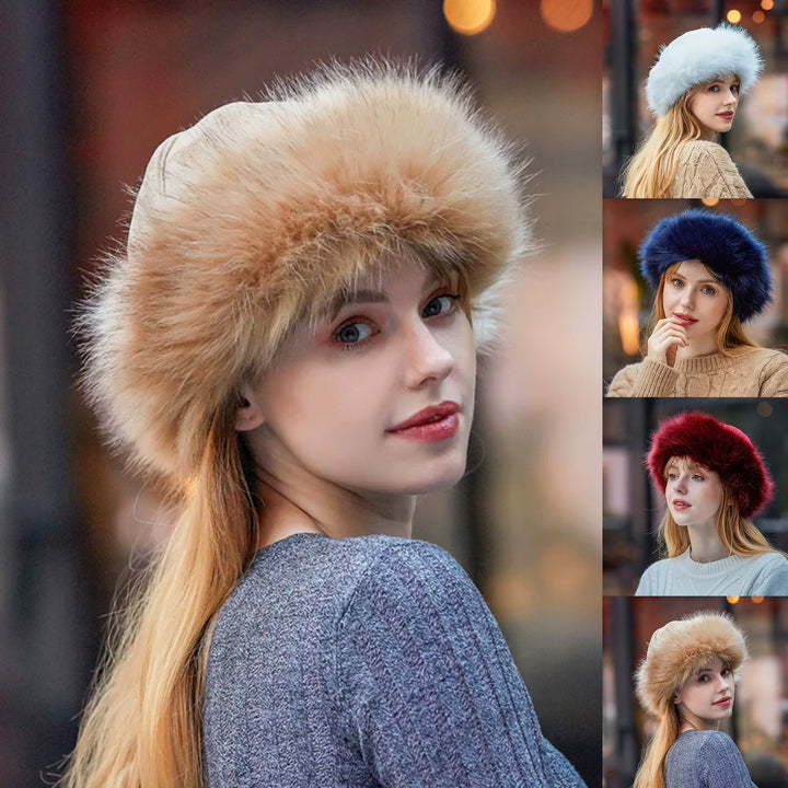 Thicken Warm Russian Winter Ski Hat Men Women Winter Faux Fur Suede Fluffy Beanie Fashion Ear Protector Snow Cap