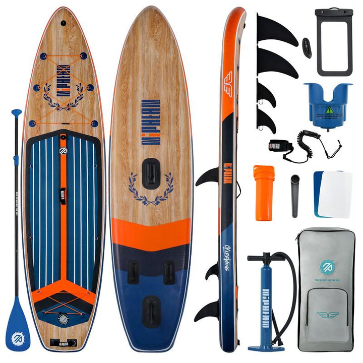 Niphean Inflatable Paddle Board with Balanced Wing Design and Durable SUP Accessories, 11’ Stable Inflatable Stand up Paddle Boards for Adults & Youth of All Skill Levels Inflatable Paddle