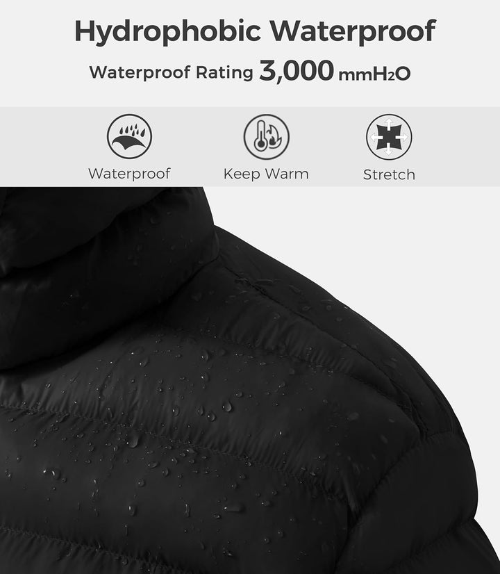 Men'S Lightweight Winter Jackets Warm Puffer Jacket Quilted Winter Coat with Hood