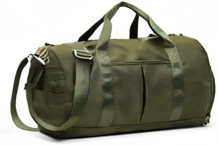 Sports Gym Bag for Women or Men Travel Duffel Bag with Wet Pocket and Shoes Compartment for Training Swim Yoga(Armygreen)