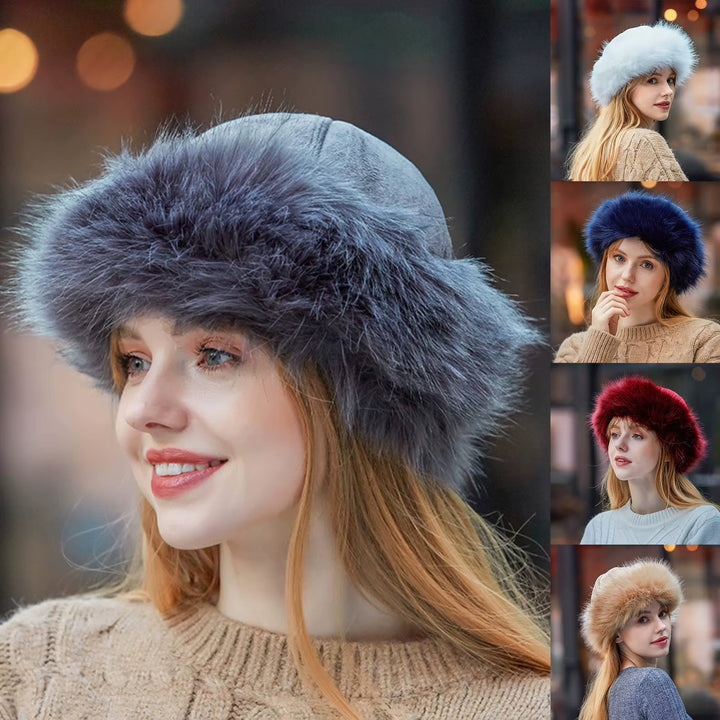 Thicken Warm Russian Winter Ski Hat Men Women Winter Faux Fur Suede Fluffy Beanie Fashion Ear Protector Snow Cap