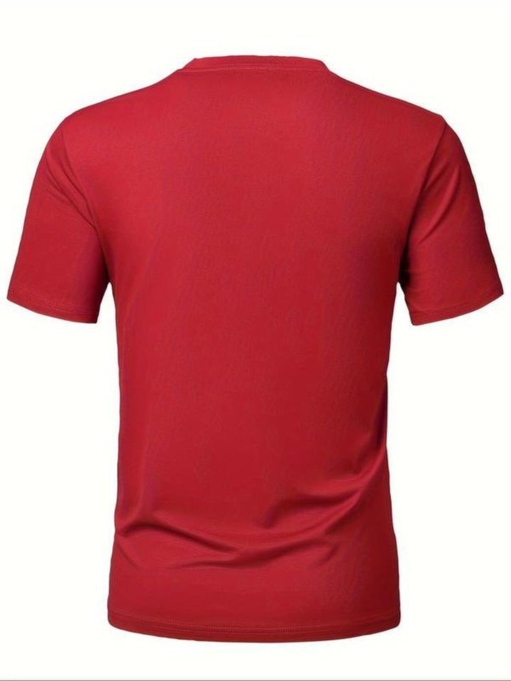 Men'S Solid round Neck Tee, Regular Fit Casual Short Sleeve Crew Neck T-Shirt for Summer, Fashion Men'S Top for Daily Wear