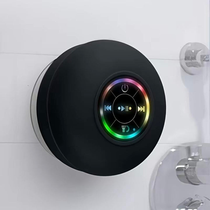 【FREE SHIPPING】 Waterproof Bluetooth Shower Speaker with LED, IPX4 Portable Wireless Hands-Free Mini Speaker, USB Rechargeable for Bath Beach Home - Audio, Smartphone Water Speaker