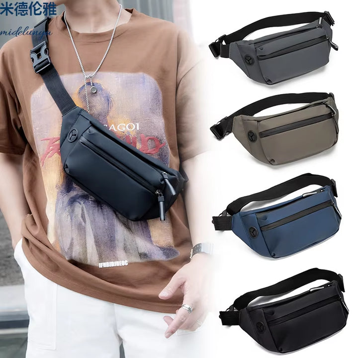 Men Waterproof Belt Bag Fashion Chest Pack Male Waterproof Waist Bag Outdoor Sports Fanny Pack Men'S Travel Shoulder Bags