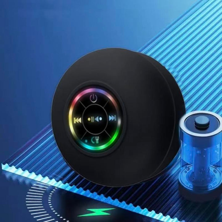 【FREE SHIPPING】 Waterproof Bluetooth Shower Speaker with LED, IPX4 Portable Wireless Hands-Free Mini Speaker, USB Rechargeable for Bath Beach Home - Audio, Smartphone Water Speaker