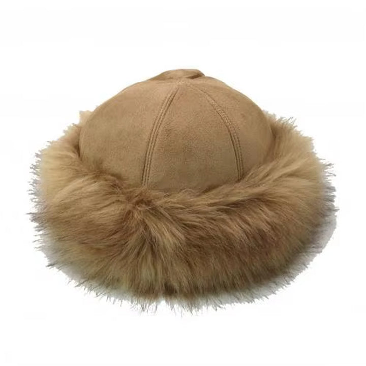 Thicken Warm Russian Winter Ski Hat Men Women Winter Faux Fur Suede Fluffy Beanie Fashion Ear Protector Snow Cap