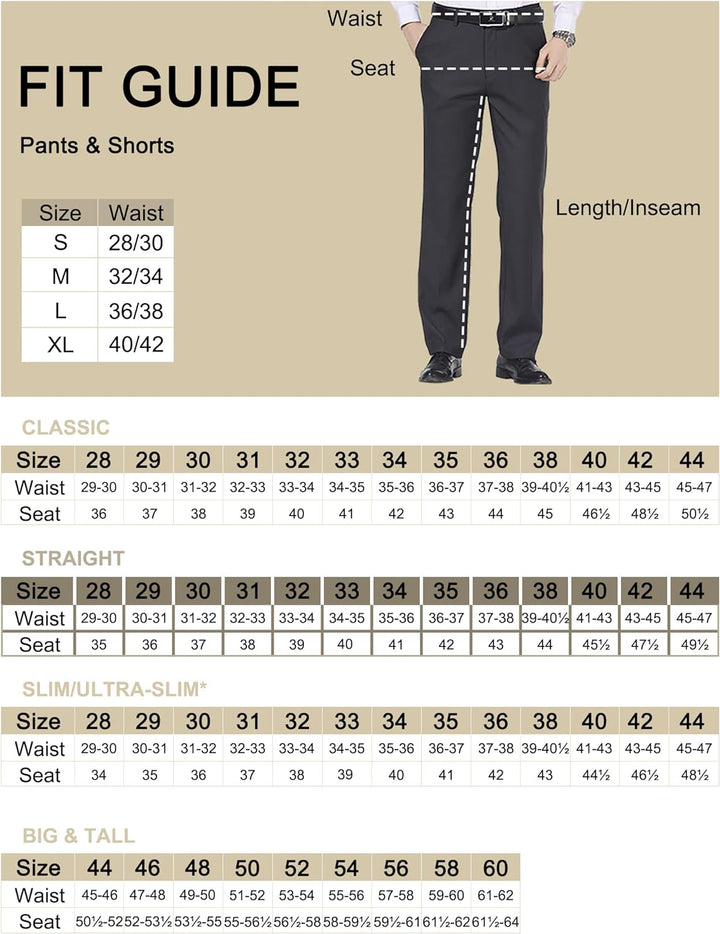 Men'S Cozy Hidden Expandable Waist Dress Pants | Premium Stretch Texture Weave Work to Weekend Pant