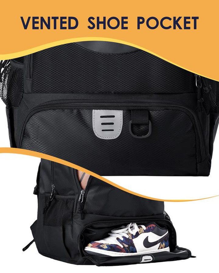 Basketball Backpack Sports Bags with Separate Ball Holder & Shoes Compartment, Best for Basketball, Soccer, Volleyball，Gym