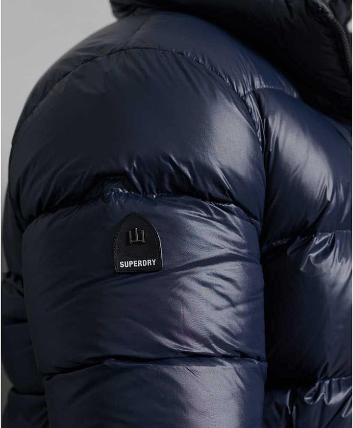 Mens Luxe Alpine down Padded Jacket, Main Zip Fastening Eclipse Navy Size L