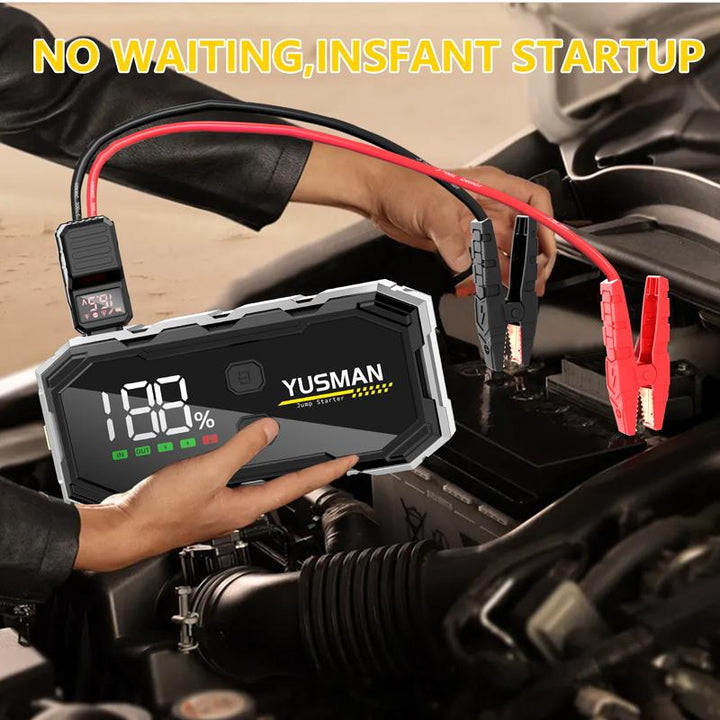 Car Jump Starter, 5000A Peak, (Up to 10.0L Gas or 8.0L Diesel Engine) 12V Auto Boost Battery Charger Jumper, Fast Charger Smart Jumper with LED Screen Jump Starter Multi-Functional Auto Car Battery Jumo Starter