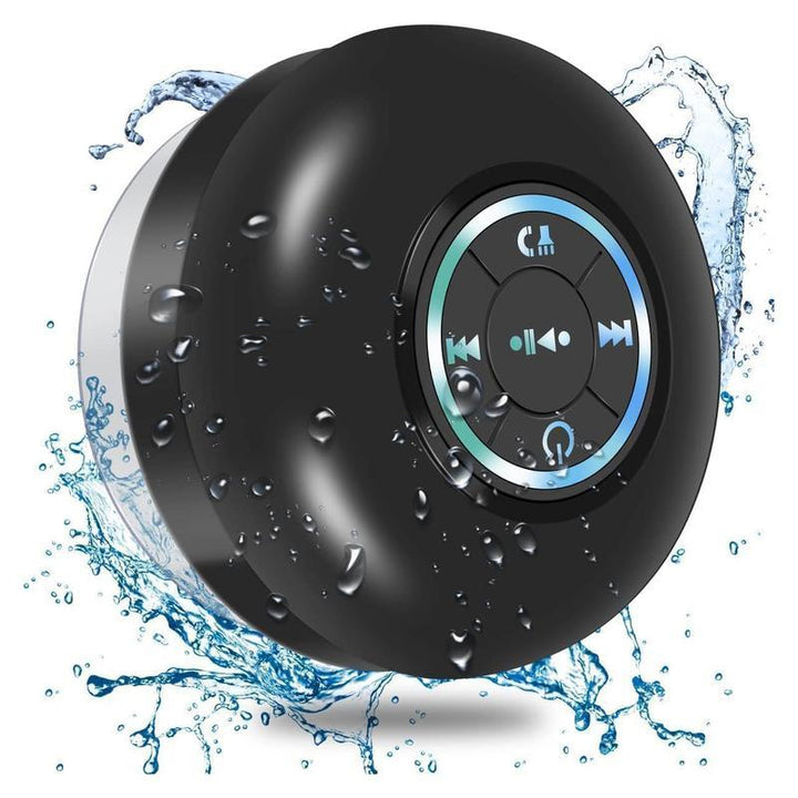 【FREE SHIPPING】 Waterproof Bluetooth Shower Speaker with LED, IPX4 Portable Wireless Hands-Free Mini Speaker, USB Rechargeable for Bath Beach Home - Audio, Smartphone Water Speaker