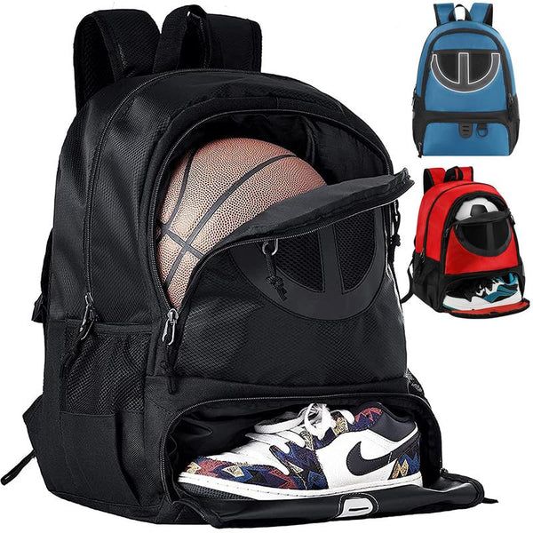 Basketball Backpack Sports Bags with Separate Ball Holder & Shoes Compartment, Best for Basketball, Soccer, Volleyball，Gym