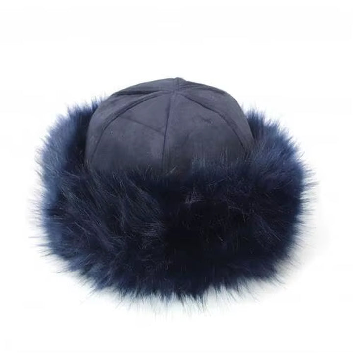 Thicken Warm Russian Winter Ski Hat Men Women Winter Faux Fur Suede Fluffy Beanie Fashion Ear Protector Snow Cap