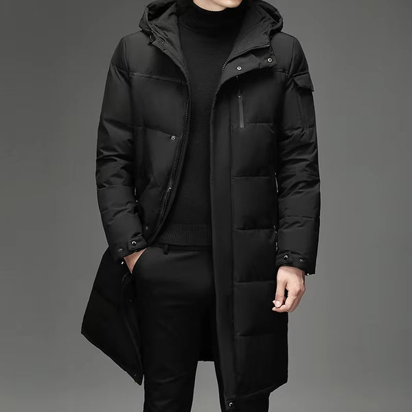 New Winter White Duck down Jackets Men Hooded Long Winter Coat Men Thick Warm Fashion down Coat Mens Brand Parka plus Size 5XL