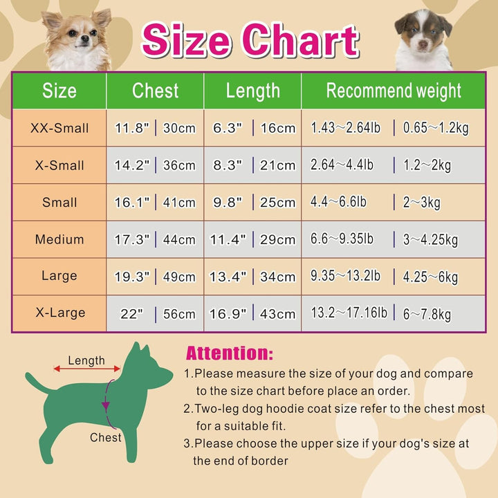 Winter Hoodie Sweatshirts with Pockets Warm Clothes for Small Dogs Chihuahua Coat Clothing Puppy Cat Custume (Xx-Small, Coffee)