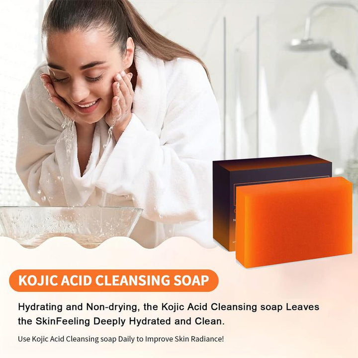 Kojic Acid Soap Bars with Vitamin C, Retinol, Collagen, Turmeric, Vitamin E, Shea Butter, Castile Olive Oil, Cleansing and Rejuvenating Skin, Summer Gifts