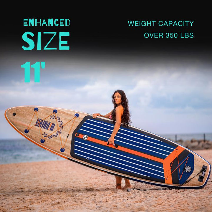 Niphean Inflatable Paddle Board with Balanced Wing Design and Durable SUP Accessories, 11’ Stable Inflatable Stand up Paddle Boards for Adults & Youth of All Skill Levels Inflatable Paddle