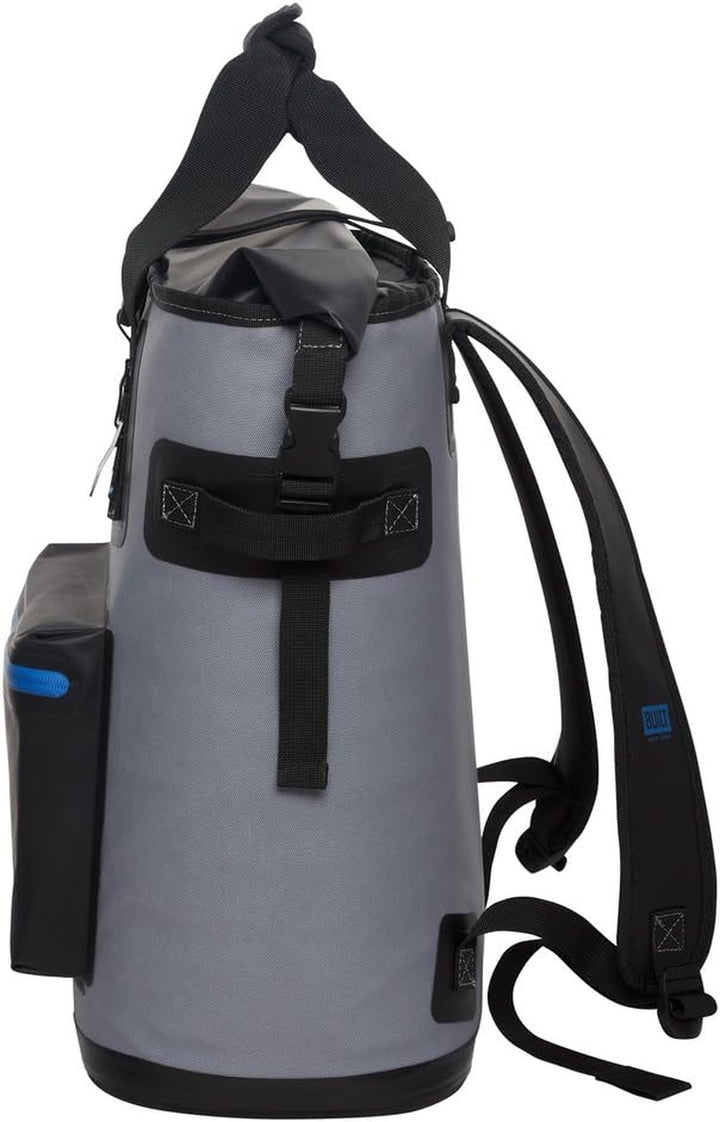 Welded Soft Portable Backpack Cooler with Wide Mouth Opening - Insulated and Leak-Proof Gray 5233505