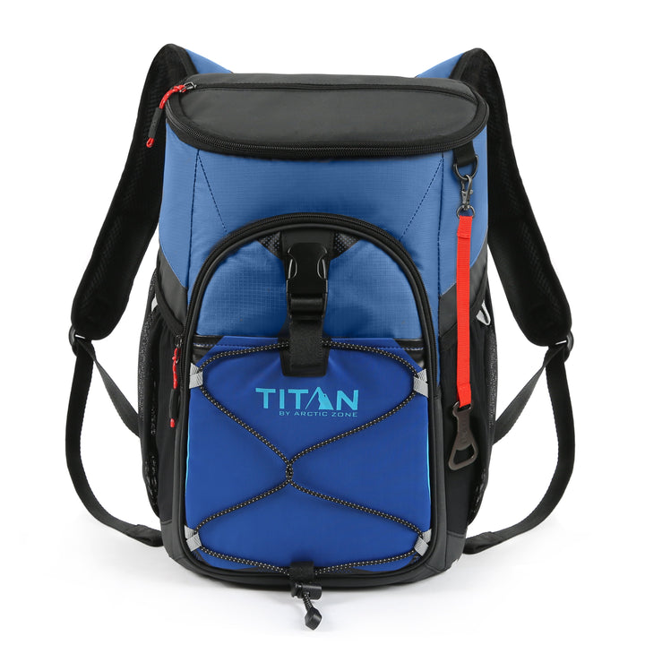 24 Can 12.7 Qt Capacity Backpack Cooler, Ocean Blue