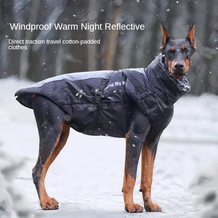 New Winter Pet Clothes, Waterproof and Reflective Big Dog Jacket, Warm Dog Jacket, Pet Clothing.