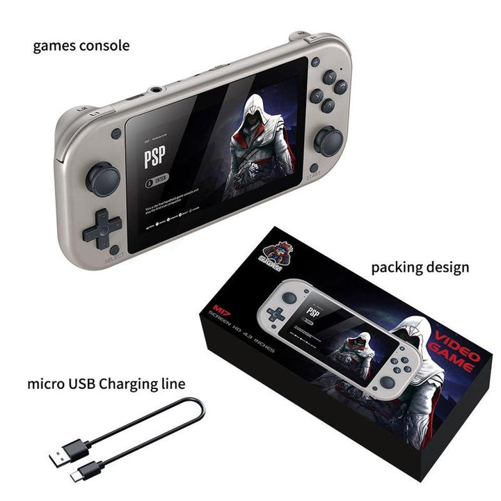 M17 Handheld Game Console, 4.3" IPS Screen Linux System Retro Game Player, Portable Rechargeable Game Console with 20000+ Classics Games, Gaming Products