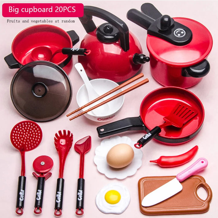 Kitchen Toys Set for Kids Girl Cooking Baby Cutting Fruit Cooking Kitchen Utensils Children'S Simulation Education Pretend Play