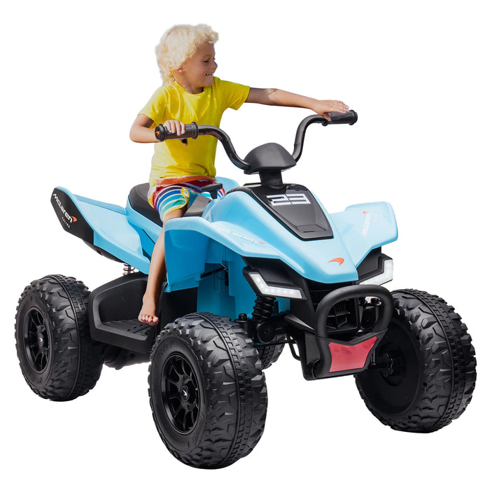 Kids Ride on ATV, 24V Battery Powered Kids Electric Vehicle, 4 Wheeler Quad W/Headlights,Mp3,Usb,Volume Control, Large Seat, Electric Ride on Toys Best Gifts for 18-36 Months Boys and Girls