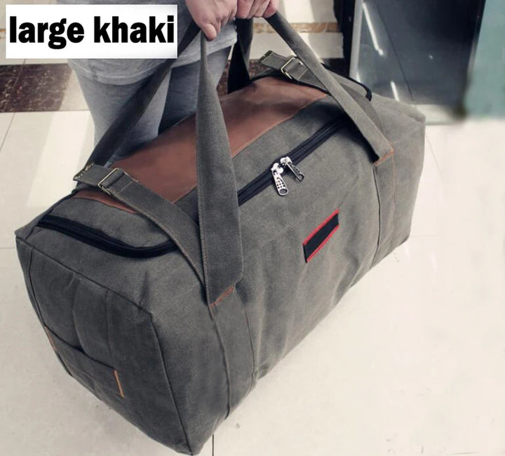 Men Travel Bags Large Capacity Women Luggage Travel Duffle Bags Canvas Big Travel Handbag Folding Trip Bag Waterproof