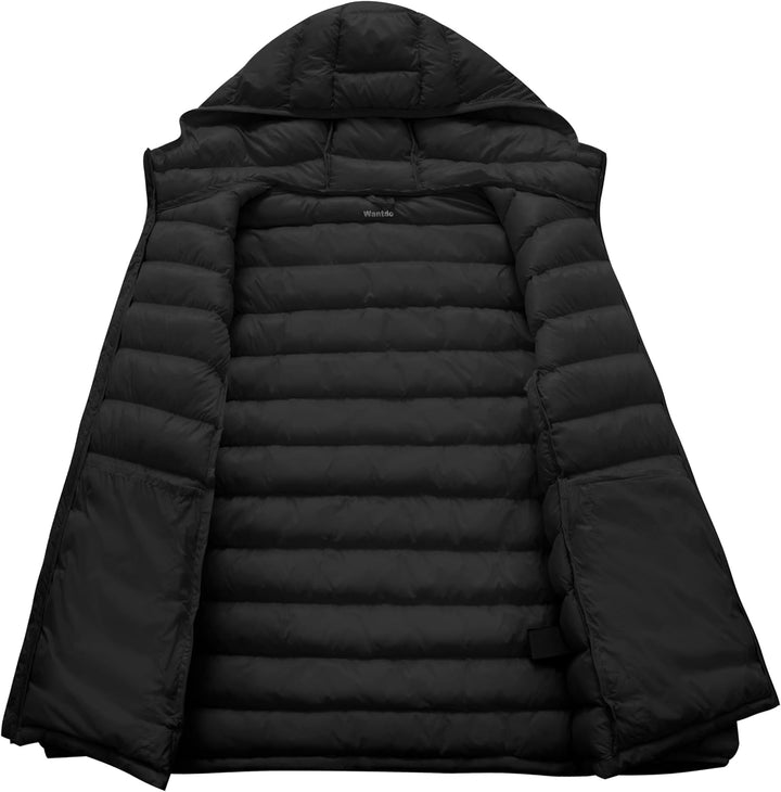 Men'S Lightweight Winter Jackets Warm Puffer Jacket Quilted Winter Coat with Hood