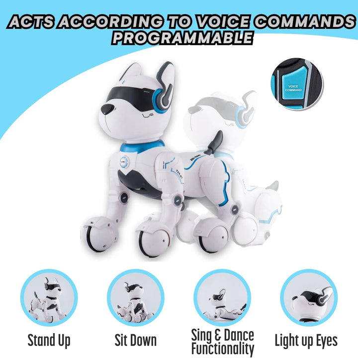 Remote-Controlled Robot Dog Toy for Kids 3-10 Years - Smart & Dancing, Mimics Animals - Mini Pet Robot