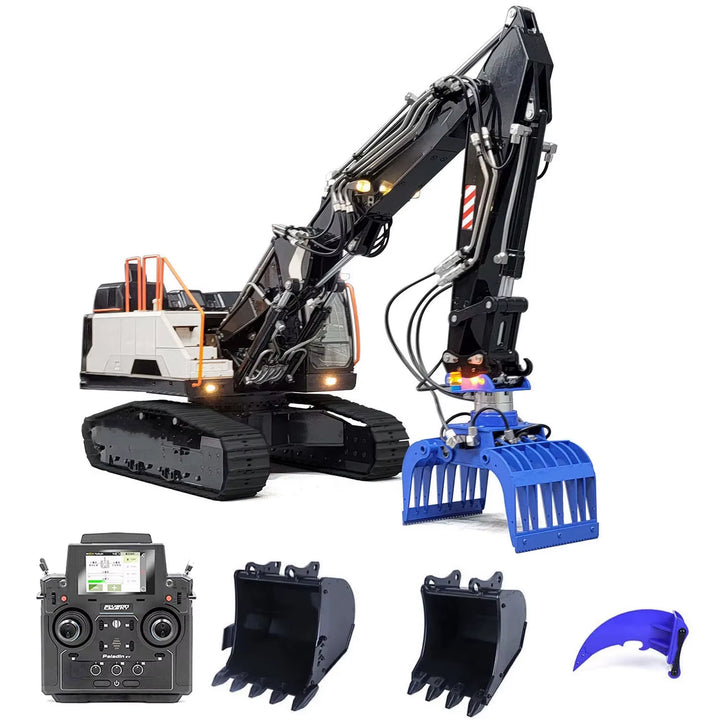 EC380 RC Excavator 1/14 Remote Control Hydraulic Excavator Three-Section Arm Crawler Excavator Metal Model Adult Remote Control