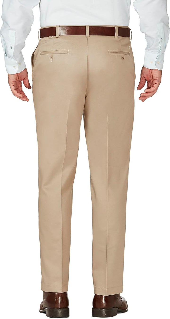 Men'S Work to Weekend Hidden Expandable Waist Classic Fit Flat Front Pant