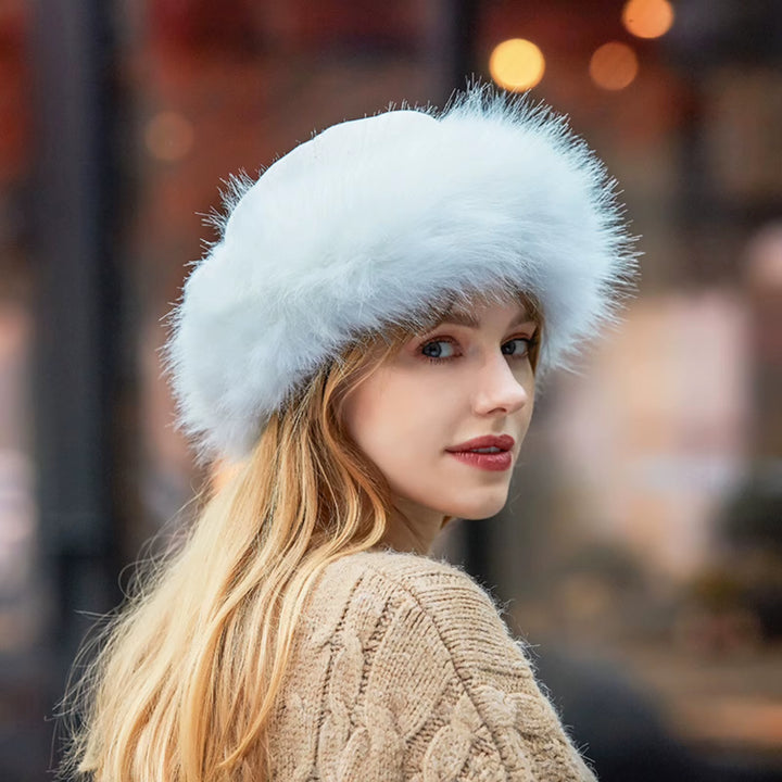 Thicken Warm Russian Winter Ski Hat Men Women Winter Faux Fur Suede Fluffy Beanie Fashion Ear Protector Snow Cap