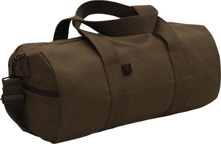 Heavyweight Cotton Canvas Duffle Bag Sports Gym Shoulder & Carry Bag 15"X8"X8"