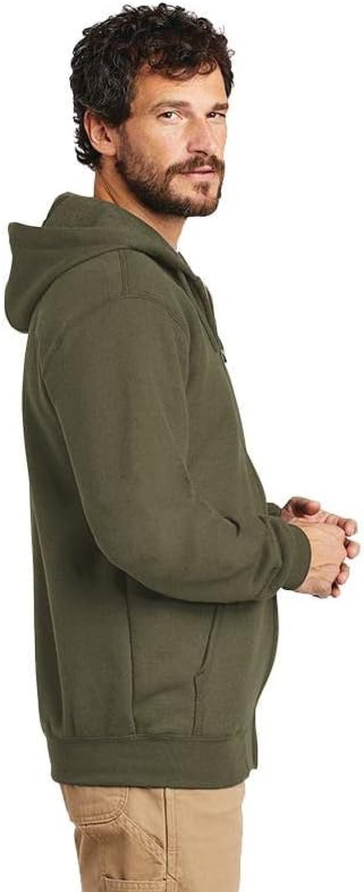 Men'S Loose Fit Midweight Full-Zip Sweatshirt